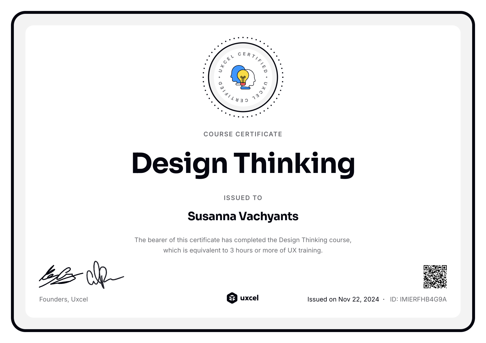 Web's certificate